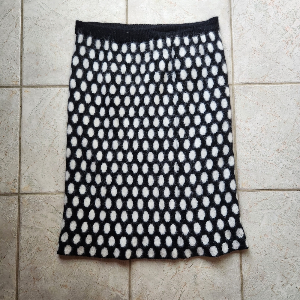 Polka dot Angora Sweater Skirt size XL